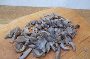 Жареные замороженные и сушеные лесные грибы с луком
